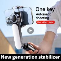 Gimbal Stabilizer ไม้เซลฟี่ขาตั้งสำหรับ Iphone โทรศัพท์มือถือ Android ที่วางมือถือไฟ Led ขาตั้งกล้องโทรศัพท์มือถือสมาร์ทโฟน