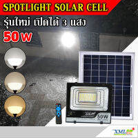 XML-Solar ไฟสปอตไลท์โซล่าเซลล์ 50 Watt กล่องสีน้ำตาล (เปิดได้ 3 แสง)