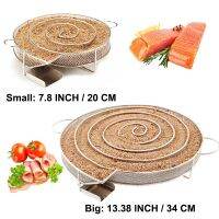 Cold Smoke Generator Charcoal Barbecue Round Meshes 7.87 / 13.38 Inch Apple Wood Chips Smoker BBQ Grill Accessories For Salmon