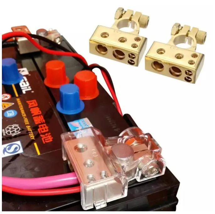 (1 Pair) 4/8 Gauge Gold Auto Car Battery Terminal Terminals bateri