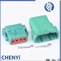 【CW】 green Deutsch 12 Pin Sealed waterproof connector DTM06-12SC DTM04-12PC Automotive Connector Heavy Truck Wiring Harness Plug