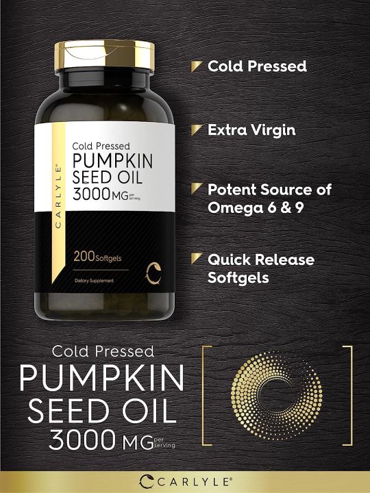carlyle-pumpkin-seed-oil-cold-pressed-3000mg-200-softgels