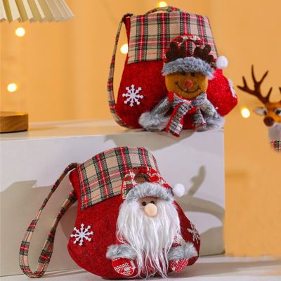 กระเป๋าเก็บของกวางเอลค์ถุงขนมคริสต์มาส ABL ถุงของขวัญคริสต์มาสตุ๊กตาโปรดปราน