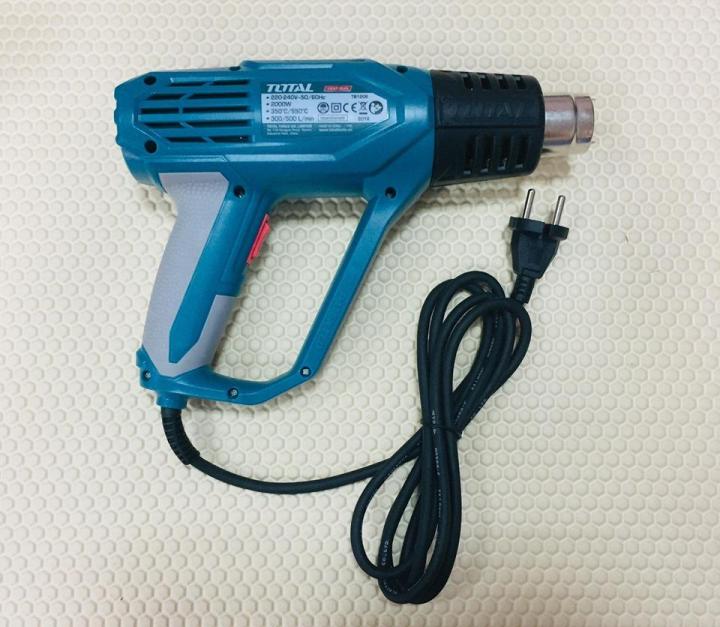 เครื่องเป่าลมร้อน-heat-gun-เครื่องเป่าลมดัดท่อ-ปืนเป่าลมร้อน-total-tb1206-ไฟ2000วัตต์