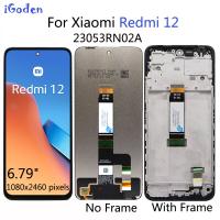 ของแท้6.79นิ้วเหมาะสำหรับ Xiaomi Redmi กระจกกันรอยดิจิตอล12จอแสดงผล LCD แบบสัมผัสหน้าจอเหมาะสำหรับหน้าจอ LCD แสดงผล Xiaomi Redmi 12 23053RN02A