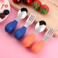 Cute Feeding Fork Learn Eating Childrens Cutlery Infant Cookware Short Spoon Fork Baby Cookware Training Spoon Bowl Fork Spoon Sets