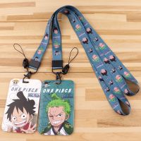 ONE PIECE Luffy Anime Keychain Cartoon Neck Strap Card ID Badge Holder Key Chain Key Holder Pendant Jewelry Cosplay Accessories