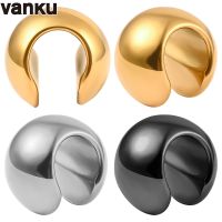 Vanku 2pc Stainless Steel Casting Smooth Hoof Ear Weights Heavy Expander Stretcher Plugs Gauge Earring Body Piercing Jewelry