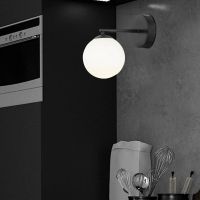 โคมไฟติดผนัง Elvin Black Modern Retro Sconce สําหรับห้องนอนข้างเตียงห้องน้ําห้องครัว