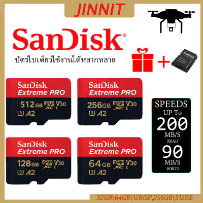 ลด 50% (พร้อมส่ง)SanDisk Extreme Pro microSDXC 512GB/256GB/128GB/64GB/32GB A2 (SDSQXCD-512G) ความเร็วสูงสุด อ่าน 200MB/s เขียน 140MB/s(ขายดี)