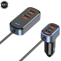 6พอร์ต USB Car Charger Extension Adapter 65.5W QC3.0 PD Fast Charging Phone Charger สำหรับยานพาหนะ12V-24V