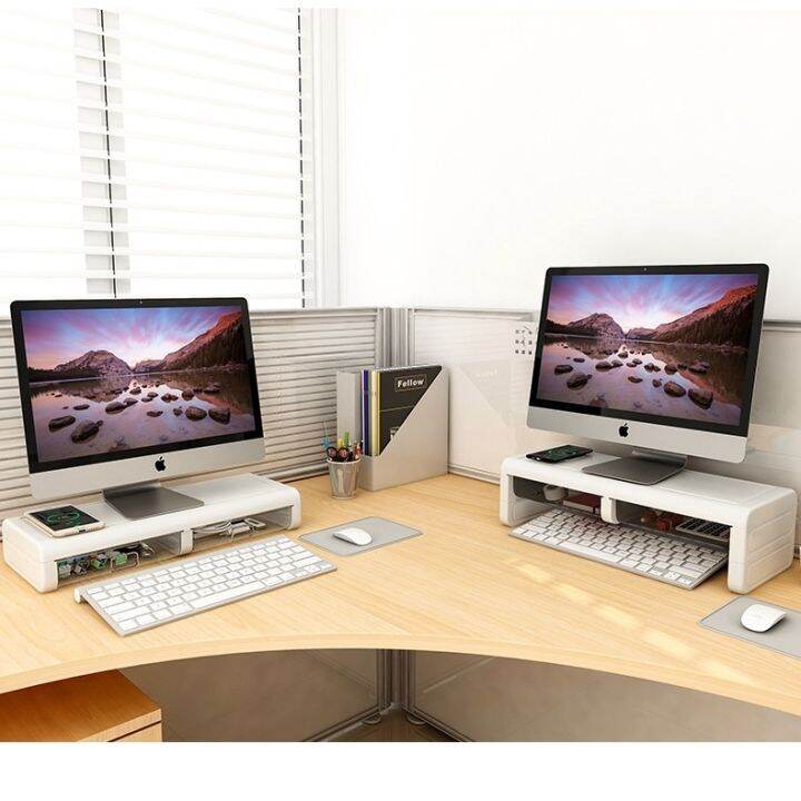 FAMILIFE High Rack Desktop Monitor Stand Riser/Laptop Elevated Rack