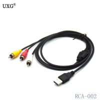 USB to RCA Cable USB 2.0 Male to 3 RCA Male Coverter Stereo Audio Video Cable Television Adapter Wire AV A/V TV Adapter 150cm