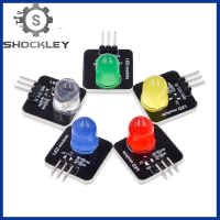 Shockley โมดูลเปล่งแสง DC 3.3V-5V 10มม. เซ็นเซอร์ LED ชุดสัญญาณไฟ LED เหมาะสำหรับการควบคุม Arduino อุปกรณ์รีโมตควบคุมขนาดเล็ก/ไฟแสดงสถานะ/ไฟ-หลอดเปล่งแสง