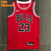 Top-quality 2021-22 Nba Basketball Mens Jersey Chicago Bulls 23 Michaelˉjordan Heat Pressed Jerseys Red with 75th Anniversary Silver