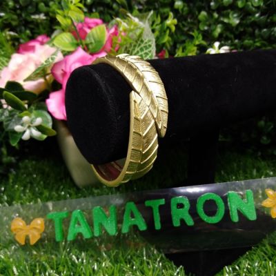 Tanatron กำไลสีทองรูปใบไม้  เครื่องประดับแฟชั่น บริการเก็บเงินปลายทาง