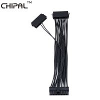 Chipal 30ซม. อะแดปเตอร์ Psu Atx 24pin ตัวผู้กับตัวเมียแหล่งจ่ายไฟคู่สำหรับซิงค์สายพ่วงเริ่มต้นสำหรับเครื่องขุดเหรียญ