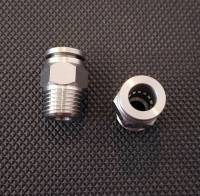 ข้อต่อลมแบบตรงสแตนเลส Male Connector Stainless Steel Tube OD 8mm-1/4"