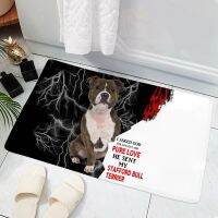 【PPQ Home Life Museum】 CLOOCL Please Remember Amstaff Dog Doormat Decor 3D Print Pet Dog Carpet พรมเช็ดเท้ากันลื่นสำหรับห้องนอนห้องครัว Drop Shipping