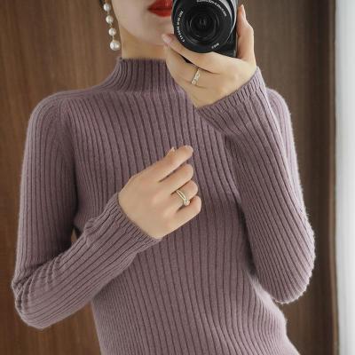 Drawstring Half Turtleneck Sweater Womens 2023 New Autumn and Winter Inner Knitted Base Shirt Womens Slim-fit Short Sweater for Women 2023
