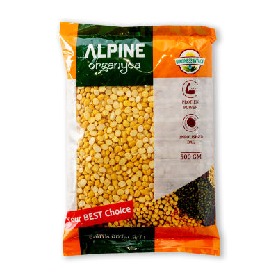 สินค้ามาใหม่! อัลไพน์ ถั่วลูกไก่ผ่าซีก 500 กรัม Alpine Chana Dal 500 g ล็อตใหม่มาล่าสุด สินค้าสด มีเก็บเงินปลายทาง