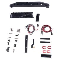 Metal Front and Rear Bumper with Lights Replacement Spare Parts for Traxxas TRX4 Axial SCX10 II 90046 SCX10 III AXI03007 1/10 RC Crawler Car