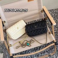 【Hot Sale】 2023 pleated style organ bag saddle light luxury fragrant rhombus fat sister cloud chain