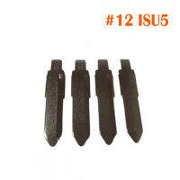 10Pcs #12 ISU5รถใบมีดโลหะ Uncut Flip KD KEYDIY Remote Key Blank Blade สำหรับ ISUZU Auto Key Blade อุปกรณ์เสริม