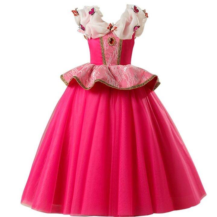 girl-princess-dresses-up-kids-sleeping-beauty-blue-pink-fancy-costume-children-christmas-birthday-party-ball-gown-aurora-clothes