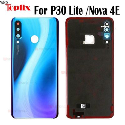 For Huawei Nova 4e Back Battery Cover Door Rear Glass Housing Case 6.15" For Huawei P30 Lite Battery Cover Replacement Parts