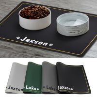 【LZ】 Personalized Dog Bowl Mat Custom Waterproof Dog Cat Feeding Pad Pet Bowl Mat Non Slip Pet Feeding Mat Placemat Dog Accessories