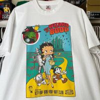 เสื้อยืดแขนสั้น ผ้าฝ้าย พิมพ์ลายการ์ตูน Bettyboop Miss Betty ทรงหลวม แฟชั่นสําหรับผู้หญิง