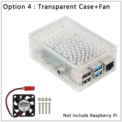 【⊕Good quality⊕】 fuchijin77 Raspberry Pi 4 Model B เคส Abs กล่องพลาสติกใสสีดำ,รองรับจอ Lcd ขนาด3.5นิ้วหรือพัดลมสำหรับ Rpi 4