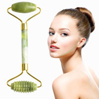 WOOLOVE Two Head Facial Massager Roller Jade Stone Face Lift for Hands and Body Skin Relaxation Slimming Beauty Tool Kit