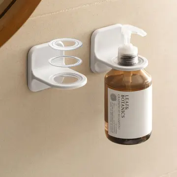 Adjustable Dispenser Bottle Holder Wall Mounted Adhesive Shampoo