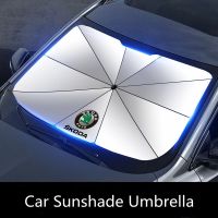 hot【DT】 Car Window Sunshade Cover Windshield Protector Umbrella Skoda Octavia RAPID Fabia Kodiaq Kamiq Karoq