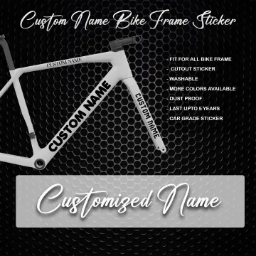 Custom bicycle frame name usa decal sticker set sale