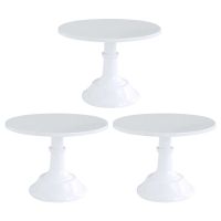 3X Metal Iron Cake Stand Round Pedestal Dessert Holder Cupcake Display Rack Bakeware White Wedding Party Decoration