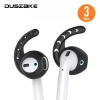 ♂❐ Duszake Replacement Soft Silicone Antislip Ear Cover Hook Earbuds Tips Earphone Silicone Case for AirPods 3 Pairs Black