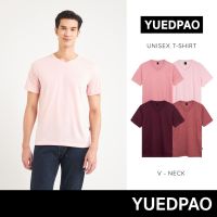 Yuedpao ?แท้100% เสื้อยืดคอวี ไม่ย้วย ไม่ต้องรีด รุ่น Ultra Soft Non-Iron ผ้านุ่มใส่สบายมาก Set Cherry red_คอวี