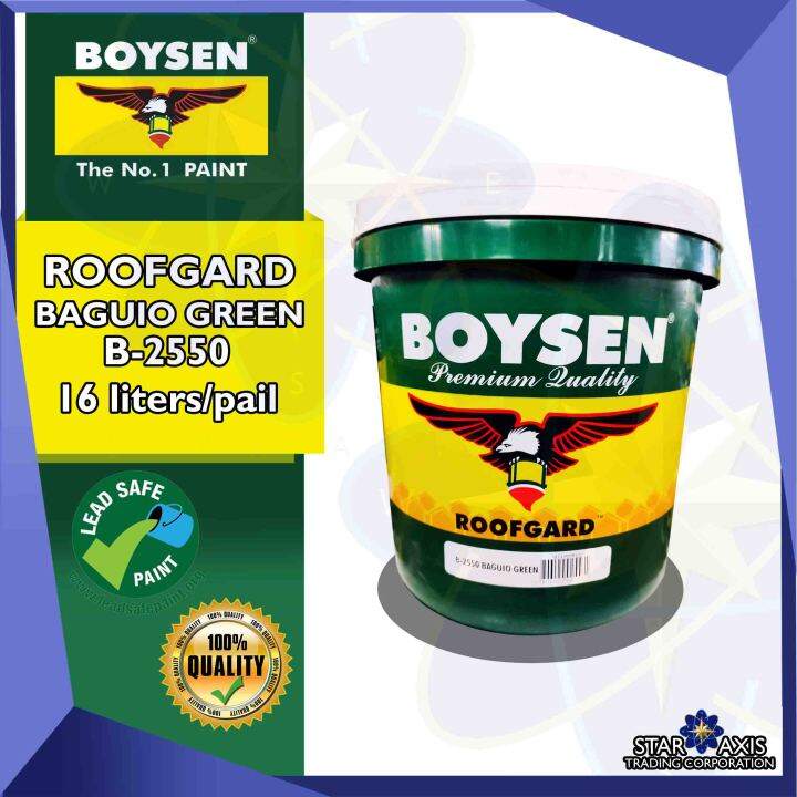 BOYSEN ROOFGARD BAGUIO GREEN B-2550 16L | Lazada PH