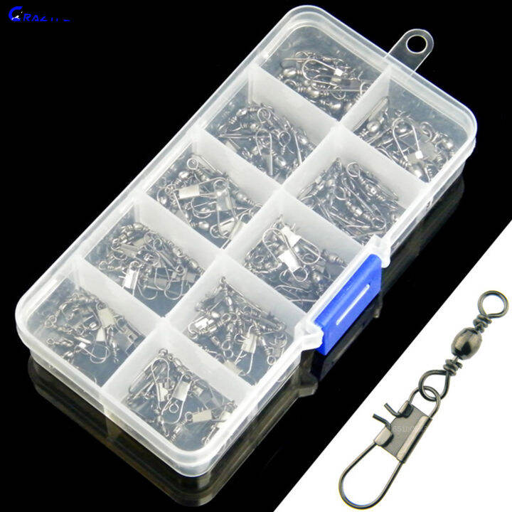 Crazyfly Outdoor Fishing Snap Swivel 360 Degree High Speed Rotation