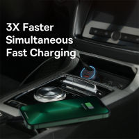 Baseus 65W Universal Car Charger 25W PD Fast Charging สำหรับ 13 14 Pro Max 3-Port Quick Charging 3.0 4.0สำหรับ Xiaomi