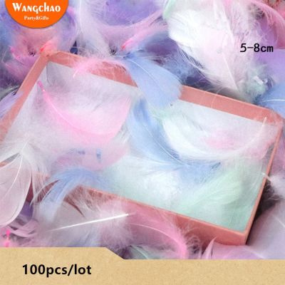 【CW】 Colorful Feather Filler Supplies   Decoration Accessories - 100pcs/bag Aliexpress