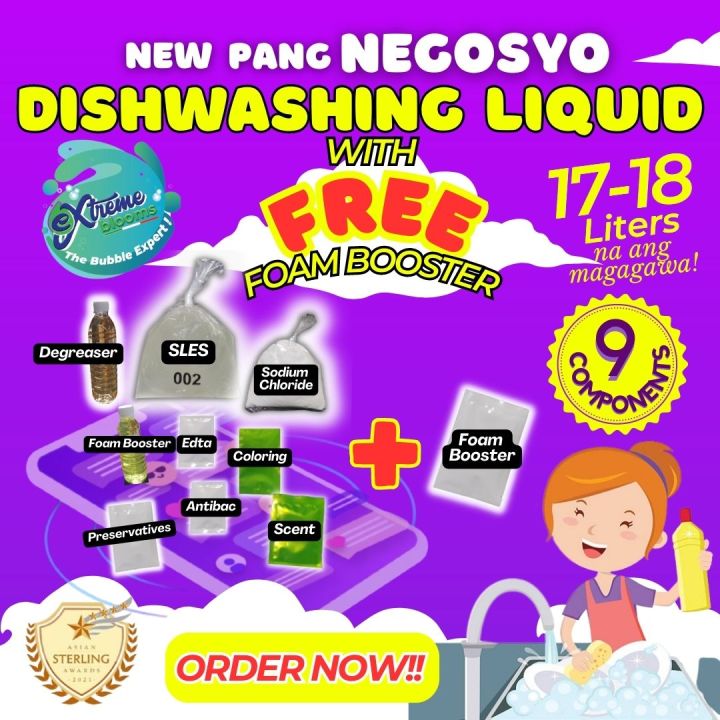 DISHWASHING LIQUID KIT 17L to 18L Yields / 9 Components / 1.3kilos