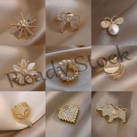 【hot sale】 ◙㍿☌ B36 Ladies Pearl Rhinestone Brooch Baroque Fashion Elegant Butterfly Brooch Pin Party Wedding Gift