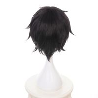 flowersqueen Anime Persona 5 P5 Hero Kurusu Akira Short Black Cosplay Wig Cosplay Props