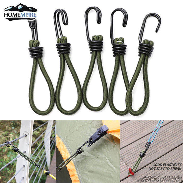 Homempire Elastic Tent Rope Camping Canopy Luggage Stretch Buckle ...