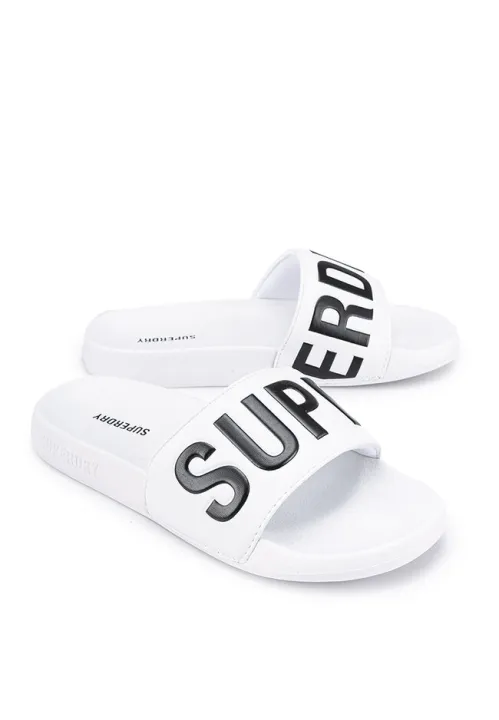 Superdry Women's Code Core Pool Slides - Optic/Black | Lazada PH