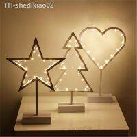 ► Hot Koop Romantische Led Modeling Licht Ster Kerstboom Kerst Kamer Decoratie Desktop Night Lamp Ornament